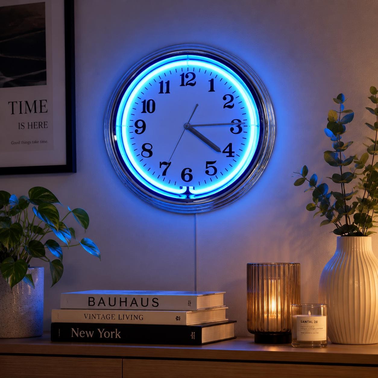 Vintage Neon Clock - Etsy