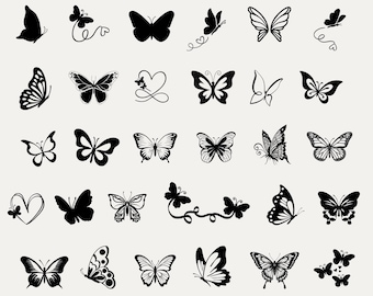 Schmetterling SVG Bundle, Schmetterling Wandkunst, Schmetterling Cricut svg, Layered svg, Schmetterling Clipart, Schmetterling Silhouette svg, digitaler Download