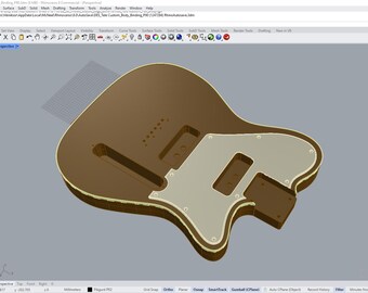 Custom order for Phil - Tele style Danelectro hybrid body CNC files