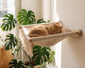Cat Window Perch, Wall Mounted Pet Bed with Suction Cups