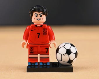 MOC Son Heung-min Corea del Sur 7 Capitán de la Marina Estrella de los Spurs, compatible con Lego, regalo de Navidad, regalo para él, regalo para fans de Sonny