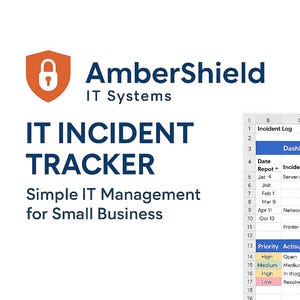 Outil de suivi des incidents informatiques Excel | Suivi de l'assistance informatique | Outil de gestion informatique pour petites entreprises | Feuille de calcul de suivi des problèmes
