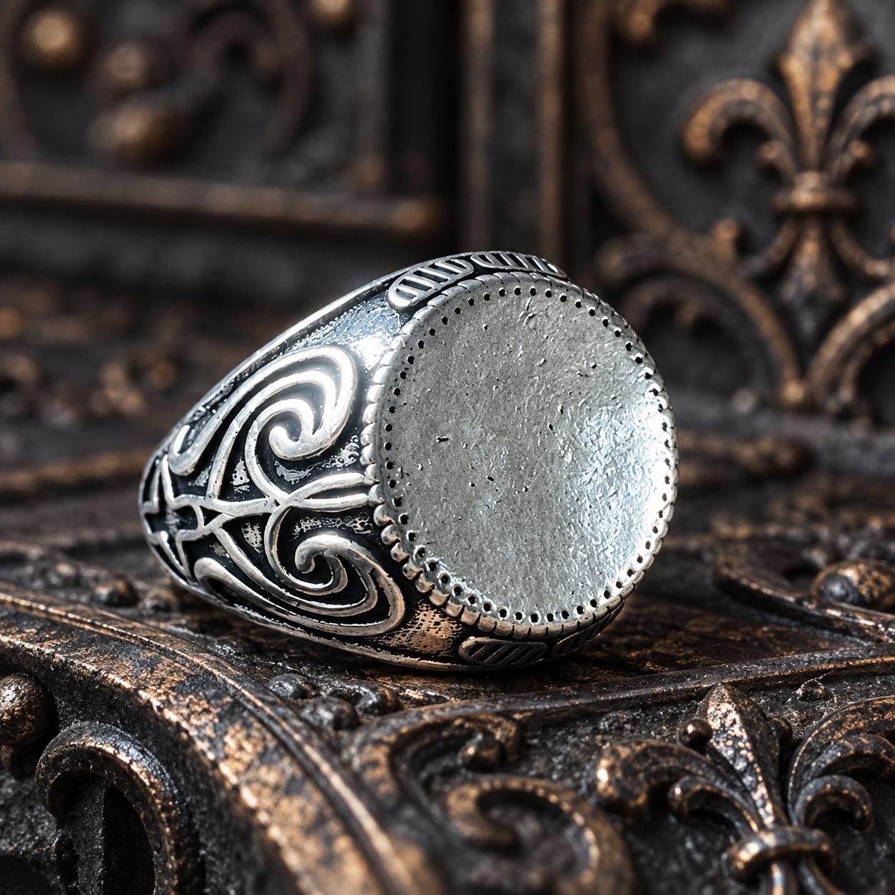 Coin Signet Ring - Etsy