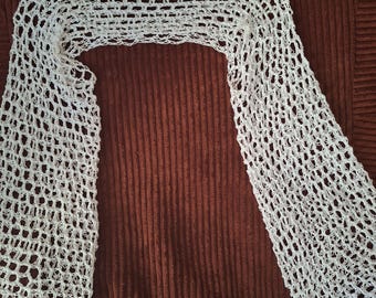 Boléro Esmée - Boléro filet au crochet fait main – Gilet bohème femme – Shrug léger d'été – Création artisanale