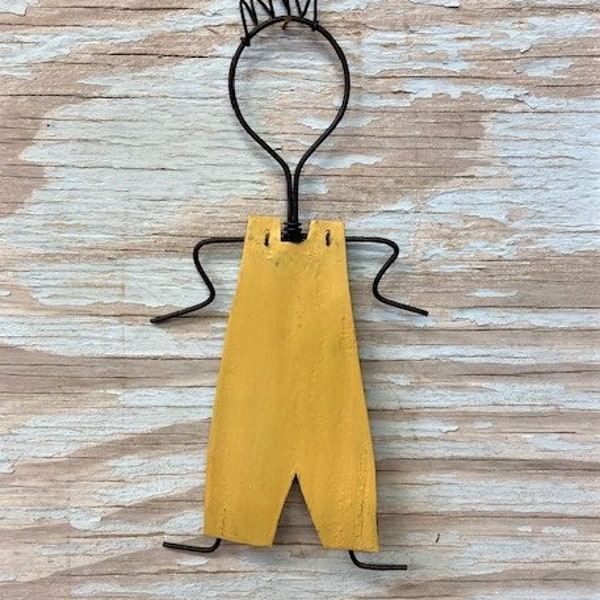 Family Metal Wall Art Boy Son - Rustic Recycled Sculpture....Saffron Yellow