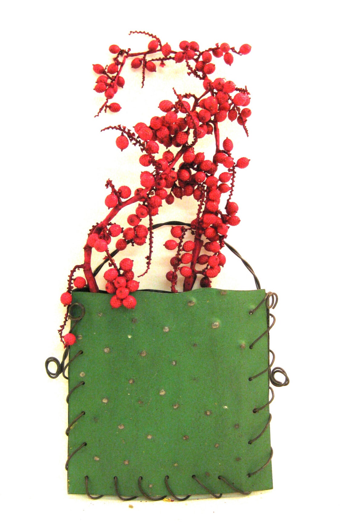 Recycled Painted Metal Aqua Wall Art Rustic Home Decor Wall Etsy