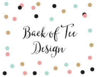 Add a Name and Age to the back of your shirt!