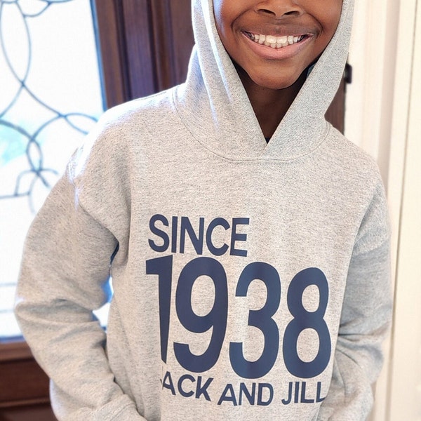 Jack and Jill of America, Since 1938 JNJ Stacked hoodie for boys or girls, unisex Jack and Jill hoodie, unisex hoodies, Jack and Jill