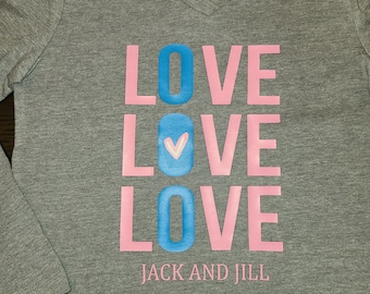 Jack and Jill Youth Unisex Love, Love , Love Design