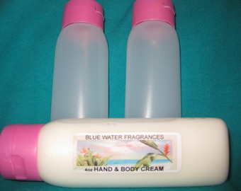 YOU PICK The SCENT 4oz Hand Cream Body Lotion Scented Perfume Oil Fragrance Oils 4oz 120ml