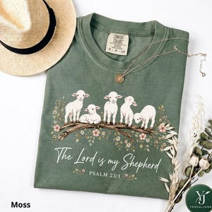 Comfort Colors® The Lord Is My Shepherd Shirt, Psalm 23 Christian Tee, Faith Based Lamb Shirtlamb shirt, Christian Gift for Women