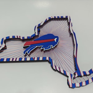 3D Printed New York State Football String Art Magnet – Buffalo Football Fan Gift