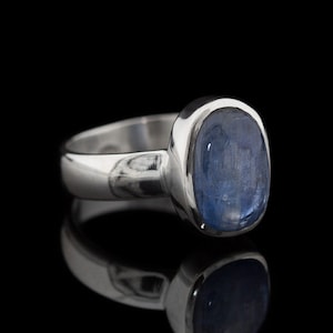 Kyanite Oval | Kyanite Set into a Handmade Sterling Silver Ring