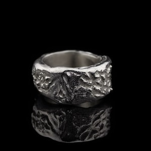 CORAL IMPRINT | Solid Sterling Silver ring with organic structure
