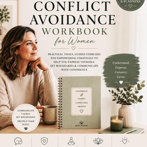 Conflict Avoidance Workbook for Women | Assertive Communication, Boundaries & Difficult Conversations PDF