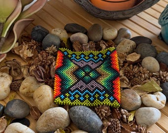 Perlenarmband, authentische indigene Handarbeit, Amazonas-Zeremonialschmuck, Noke Koi Artisan - Brasilien