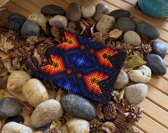 Perlenarmband, authentische indigene Handarbeit, Amazonas-Zeremonialschmuck, Noke Koi Artisan - Brasilien