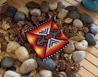 Beaded Bracelet, Authentic Indigenous handmade, Amazon Tribal Ceremonial Jewelry, Noke Koi Artisan - Brazil