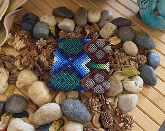 Perlenarmband, authentische indigene Handarbeit, Amazonas-Zeremonialschmuck, Noke Koi Artisan - Brasilien