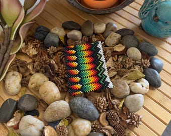 Perlen Armband, authentische indigene Handarbeit, Amazonas Stammes-Zeremonialschmuck, Ashaninka Artisan Made - Brasilien