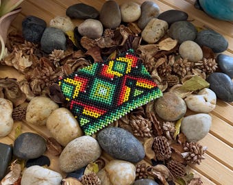 Perlen Armband, authentische indigene Handarbeit, Amazonas Stammes-Zeremonialschmuck, Ashaninka Artisan Made - Brasilien