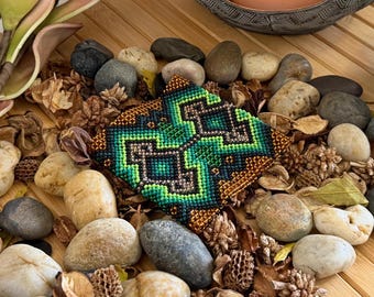 Perlenarmband, authentische indigene Handarbeit, Amazonas-Zeremonialschmuck, Noke Koi Artisan - Brasilien