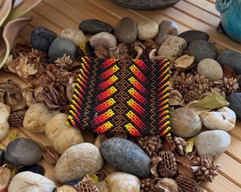 Beaded Bracelet, Authentic Indigenous handmade, Amazon Tribal Ceremonial Jewelry, Noke Koi Artisan - Brazil