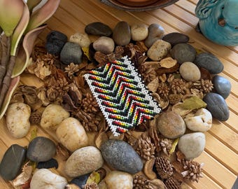 Perlen Armband, authentische indigene Handarbeit, Amazonas Stammes-Zeremonialschmuck, Ashaninka Artisan Made - Brasilien