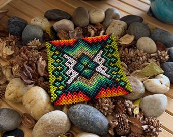 Perlenarmband, authentische indigene Handarbeit, Amazonas-Zeremonialschmuck, Noke Koi Artisan - Brasilien