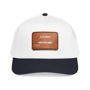 Leather Patch Script Logo baseball cap | rectangle patch