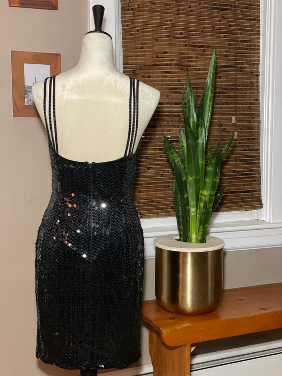 chinese dress ladies Rare Statement 80/90 Nite Line Beaded Silk Heavy Party Dress