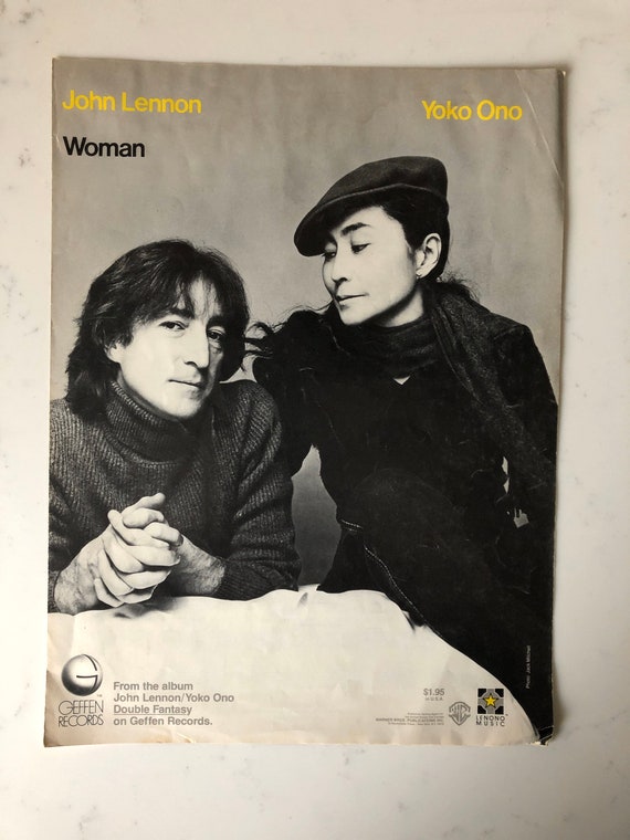 John Lennon Yoko Ono Woman Vintage Sheet Music Geffen -  Israel
