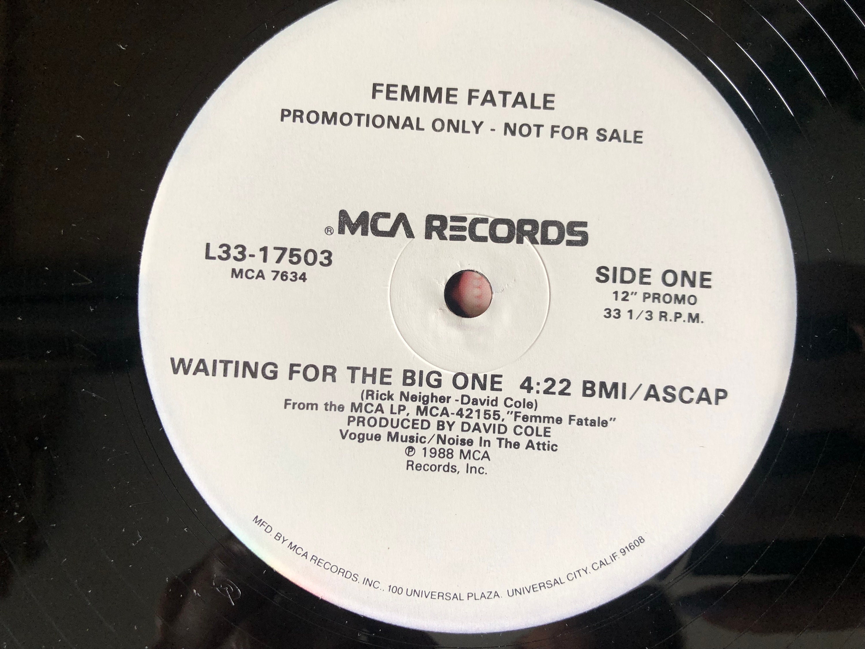 Femme Fatale 12 Inch Single Waiting for the Big One Classic Hard