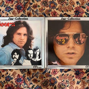 The Doors Star Collection, Volume 1 & Vol 2 Vinyl Record LP Star Collection, 70&#39;s Blues Rock Records, Midi MID 22 001 and Midi MID 22 008
