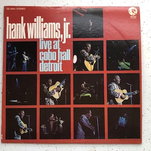 Hank Williams Jr., Live at Cobo Hall, MGM SE 4644 1969 Original Vintage Vinyl, Country Records