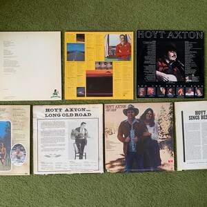 Hoyt Axton Record Bundle, Free Sailin', Sings Bessie Smith, Snowblind Friend, Long Old Road, Country Anthem 1960s-1970s Hoyt Axton Records image 2
