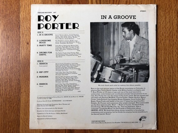 Roy Porter in A Groove Vistone Records V 657 Red Label 1984 Jazz 