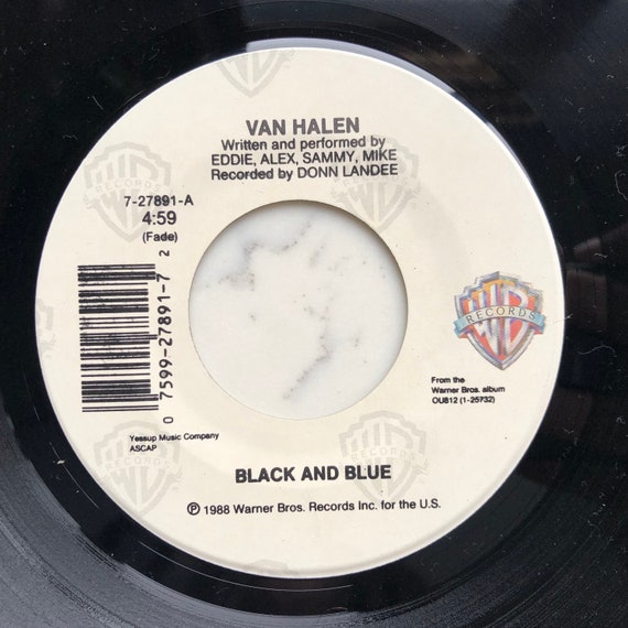 Van Halen Black and Blue, A Apolitical Blues Original Vintage 45