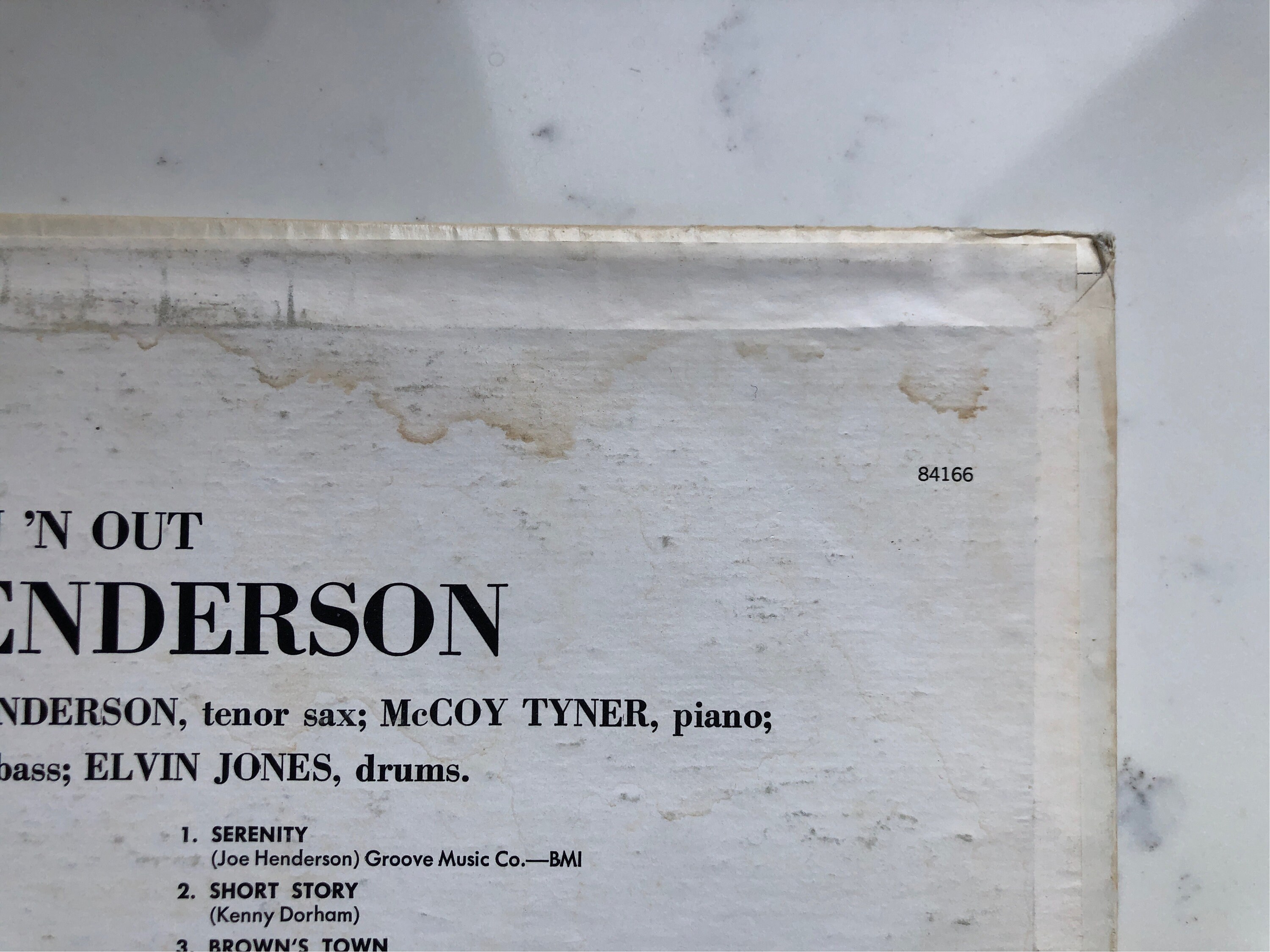 Joe Henderson, in 'N Out, Blue Note BST 84166 Vintage Records