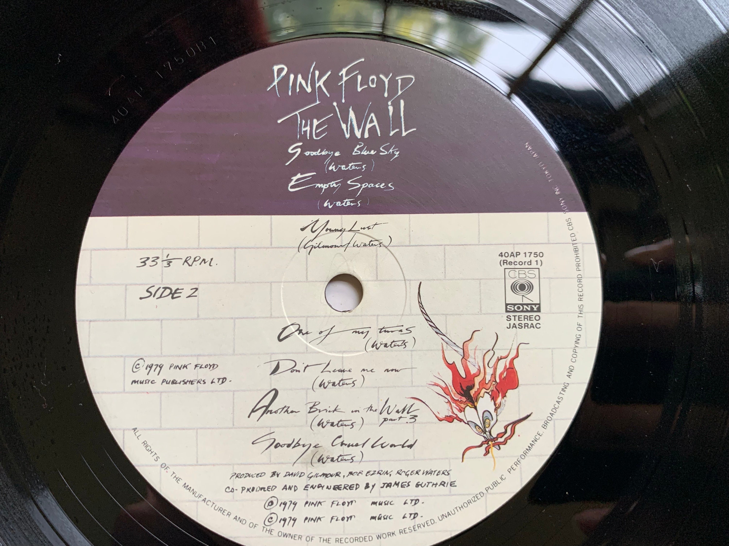 Pink Floyd／ The Wall SONY(40AP1750~1) VINYL LP PINK FLOYD the wall Japan 1979 CBS/SONY 40AP1750