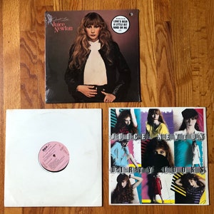 Juice Newton RECORD BUNDLE, Quiet Lies, Dirty Looks, &quot;Old Flame&quot; World Premiere PROMO, Vintage Vinyl Records, 1980&#39;s Pop Records