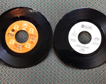 Poco Loco Record Bundle High and Dry Rose of Cimarron 7" Single 45 Rpm  Vintage Vinyl 1970’s Rock PROMO singles