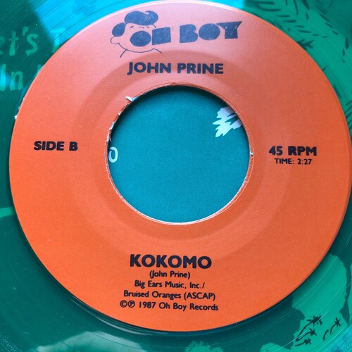 John Prine • Let’s Talk Dirty hotsell In Hawaiian • Kokomo • 80's Folk Records • Rare Records • Green Vinyl • OBR-004 • 7” record