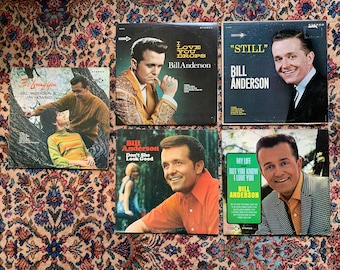 Bill Anderson I Love You Drops, For Loving You, Still, Don't She Look Good, But You Know I Love You, 5 Record Bundle, 1960's Country Music