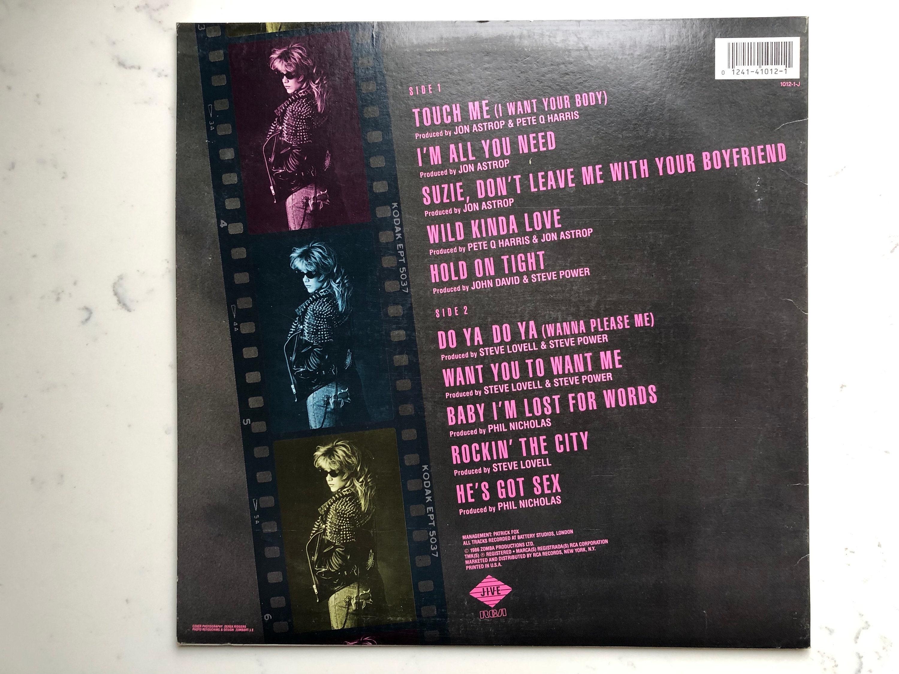 Samantha Fox Touch Me Jive Records 1012-1-J 1980's Pop Records