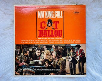 Nat King Cole Record, Cat Ballou and other Motion Pictures, Vintage Vinyl, 1960's Jazz, Nat King Cole Capitol Records T2340