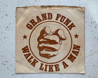 Grand Funk Walk Like a Man/ The Railroad 1973 Capitol Records 3760 Vintage 1970's Rock Singles, Grand Funk Singles, 45rpm 7" Records