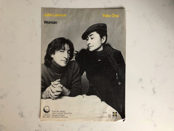 John Lennon Yoko Ono Woman Vintage Sheet Music Geffen -  Israel