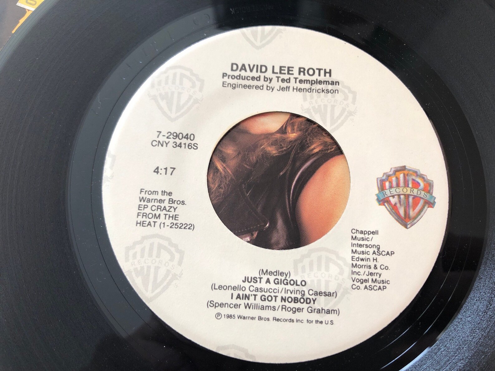 David Lee Roth Just A Gigolo I Aint Got Nobody 1985 Warner Brothers 7 ...