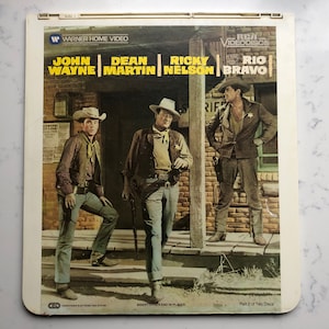 Rio Bravo Disc CED VideoDisc Vintage Movie John Wayne Dean Martin Ricky Nelson 1980's VideoDisc
